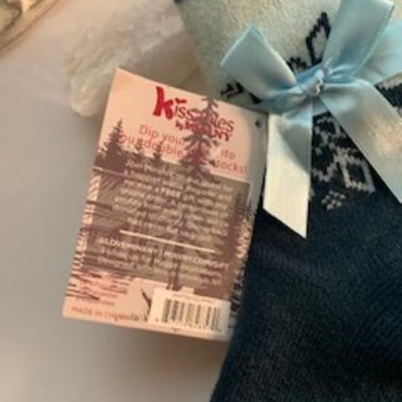 "Snowflake" Double Layer Slipper Socks Shea Butter Infused by MinxNY - Picture 5 of 5